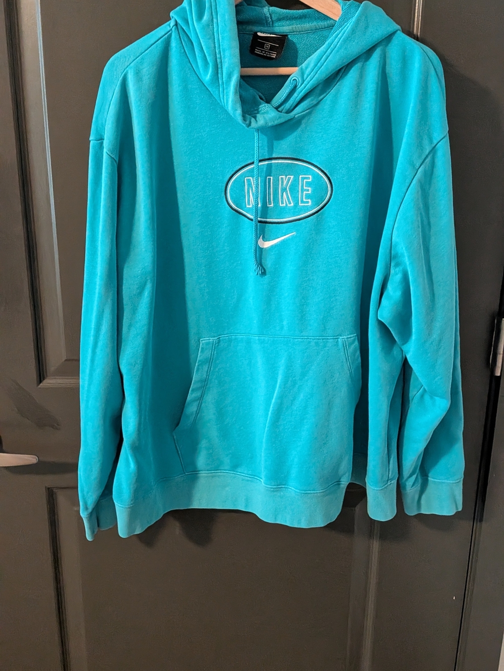 2x Turquoise Pullover Hoodie with Logo
